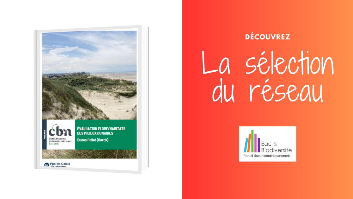 La « sélection du réseau » est dédiée aujourd’hui à l’ « Évaluation flore/végétations des milieux dunaires – dunes pollet (commune de Berck) ! Explorez ce diagnostic de la flore et des habitats de ces milieux spécifiques et le bilan écologique proposé. documentation.eauetbiodiversite.fr/selection-du-r…