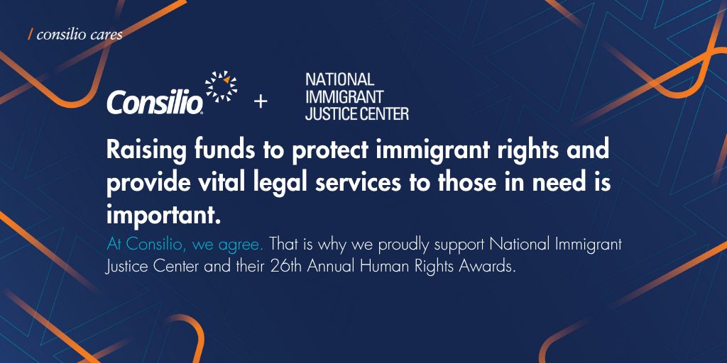 Consilio LLC (@consilioglobal) on Twitter photo Today is the 26th Annual <a href="/NIJC/">National Immigrant Justice Center</a> Human Rights Awards Luncheon.
We are proud to join this special evening in support of their dedication and commitment to building a fairer, more inclusive future.
Click to learn more: buff.ly/C0mBJ23 Today is the 26th Annual <a href="/NIJC/">National Immigrant Justice Center</a> Human Rights Awards Luncheon.
We are proud to join this special evening in support of their dedication and commitment to building a fairer, more inclusive future.
Click to learn more: buff.ly/C0mBJ23