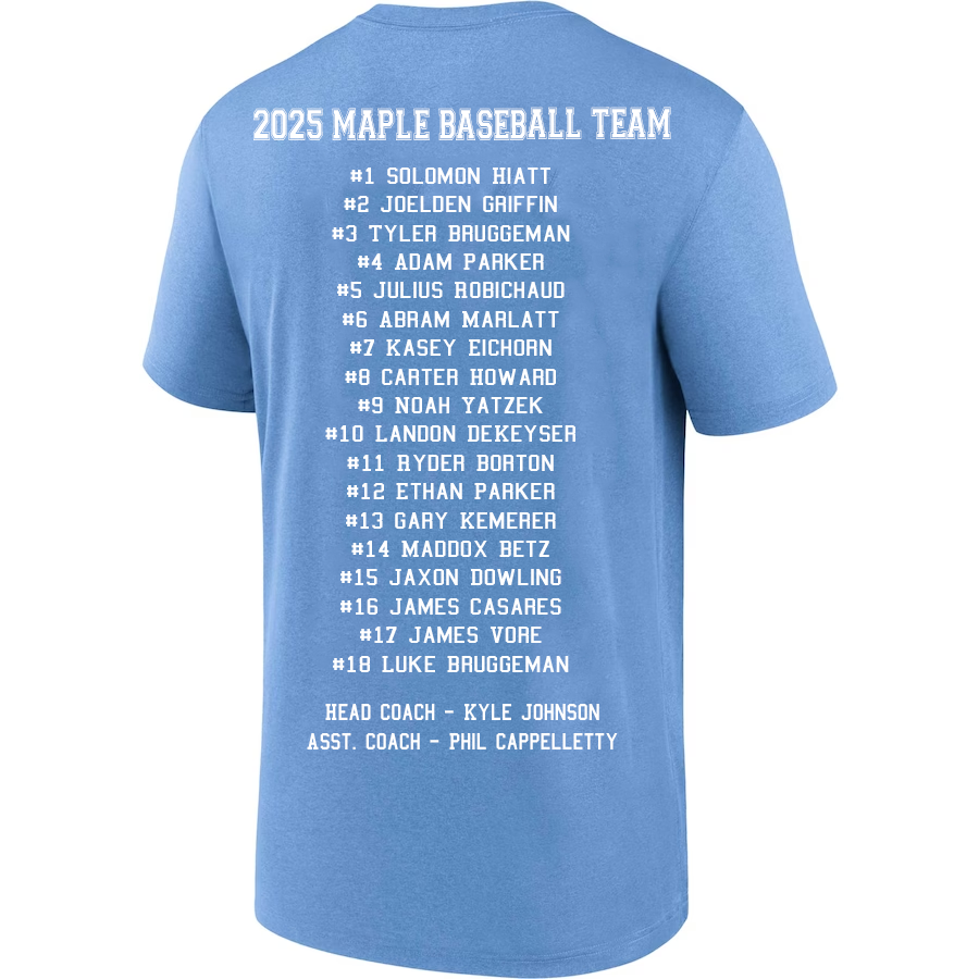 BaseballMaple's tweet image. District Champ Shirts
Let me know your order and sizes. All orders will be finalized by Friday!
Make sure to get me the money or I can take your venmo (@kylejohnson0305) and turn your money in for you.
Shirts are BSN brand - 100% poly interlock material
Shirts are $20 each