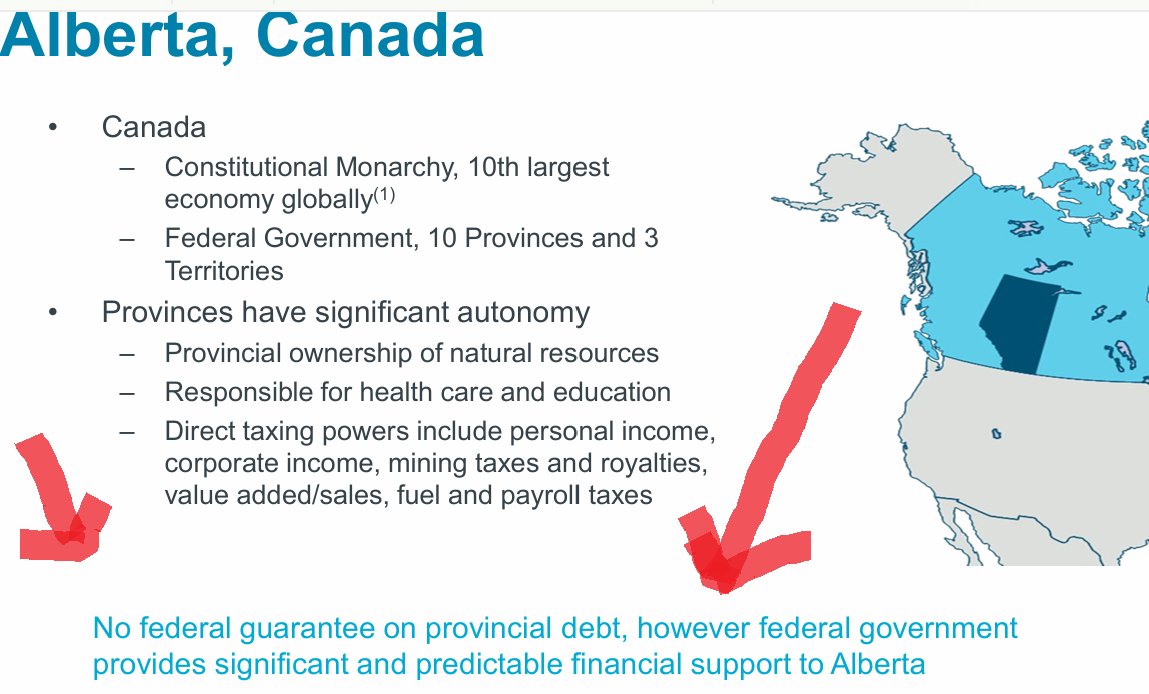Finance Minister Nate Horner took a slide show on his door-to-door debt sales trip.
TIL: "federal govt provides significant and predictable financial support to Alberta."
🤯