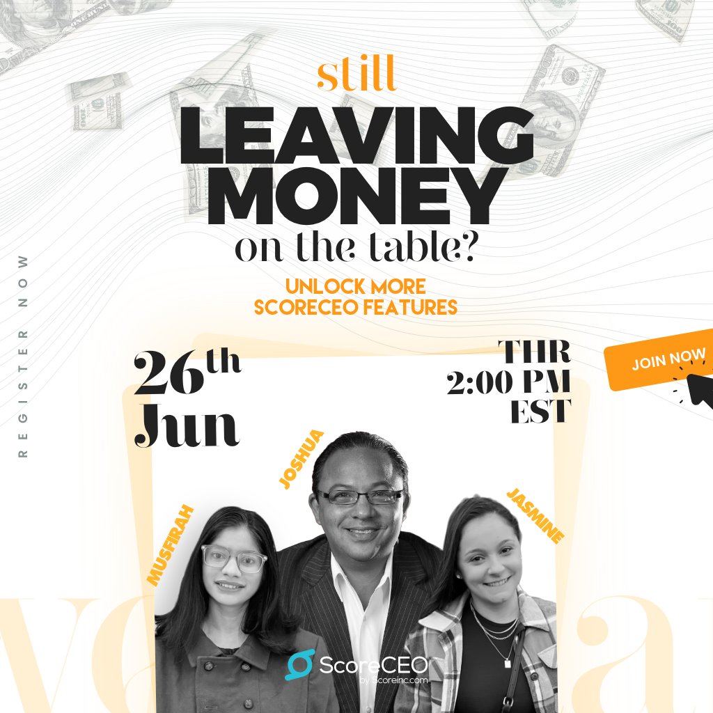 Scoreinc1's tweet image. 💥 Automate more. Do less.
ScoreCEO’s advanced tools help you grow smarter.
Discover what’s possible in Part 2 of our free webinar series!
📅 June 26 @ 2 PM EST
📲 Register: bit.ly/4kcWoaN
#CreditRepairBusiness #ScoreCEO #AutomateEverything