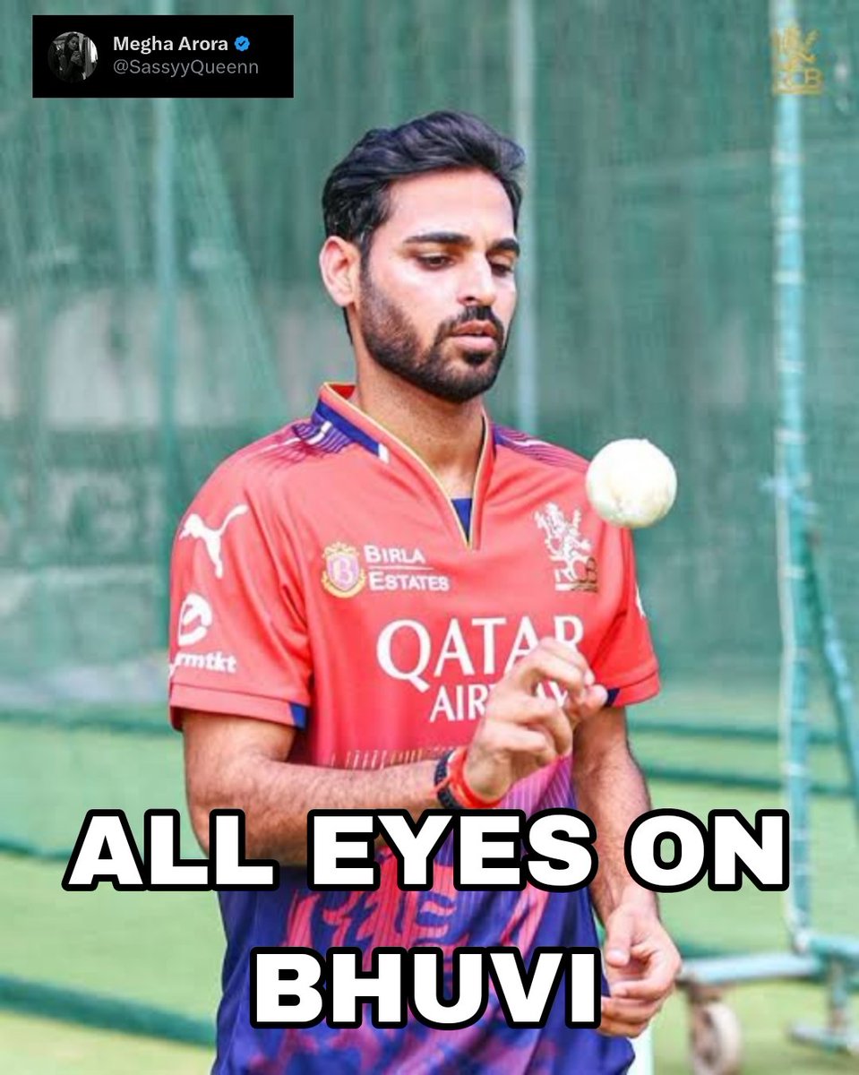 Bhuvi : My only hope right now 🫵
#RCBvPBKS #IPLFinal