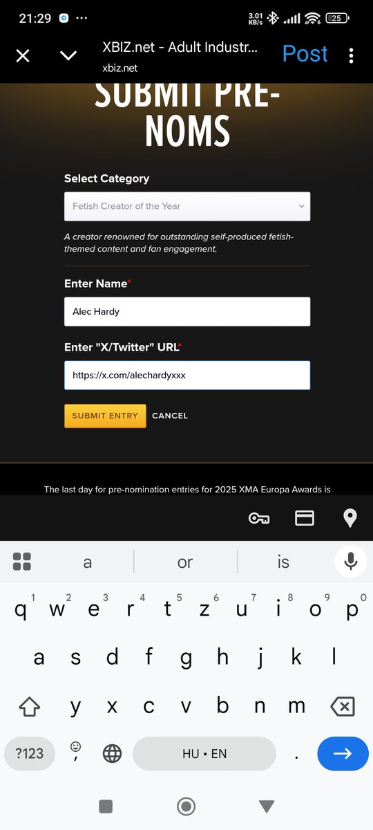 I'd love love love to get nominated in this category, pretty please? 🥰

xbiz.net/nomination/34/…