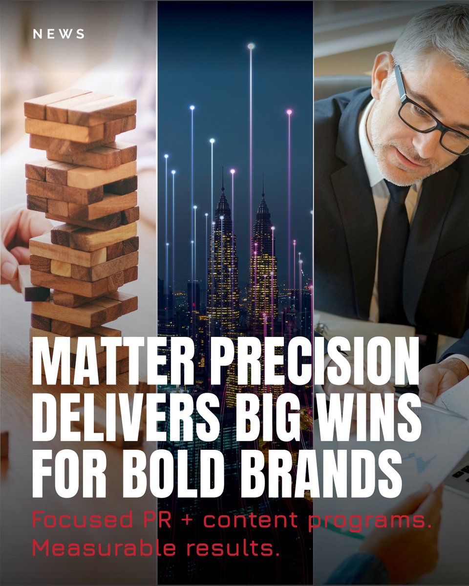 Strategic. Agile. Impactful.
Matter Precision is delivering powerful PR results in 2025 for clients like:
<a href="/Presidio/">Presidio</a> 
<a href="/bangorsavings/">bangorsavings</a> 
#WSGameCompany

Learn more about our client programs in today's release:bit.ly/4kiTpO4 
#PR #MatterPrecision #BrandElevation
