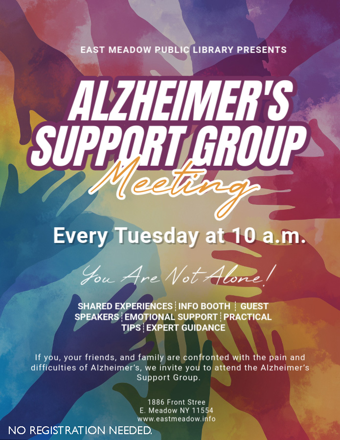 EmplPrograms's tweet photo. Alzheimer’s Support Group (In-person)
Every Tuesday at 10 a.m.
NO REGISTRATION NEEDED.
We invite you to attend the Alzheimer’s Support Group.
#communitysupport #health #healthylifestyle #libraryprograms #adultprograms #stressfree #support #seniorhealth #community https://t.co/yX0jocXRDf