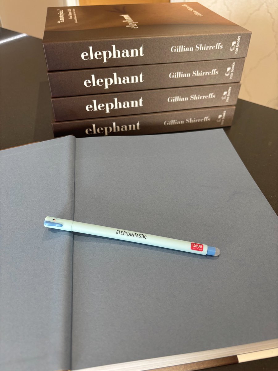 Signing books with my elephantastic pen on a wet Tuesday in June. It doesn't get any better than this! 🥰 If you want to get your hands on one of the very first signed copies of Elephant, pre-order now! intocreative.co.uk/shop/
