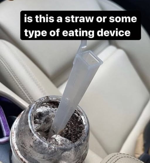 #IGoAroundInCirclesWhen trying to figure out why this straw is square shaped.