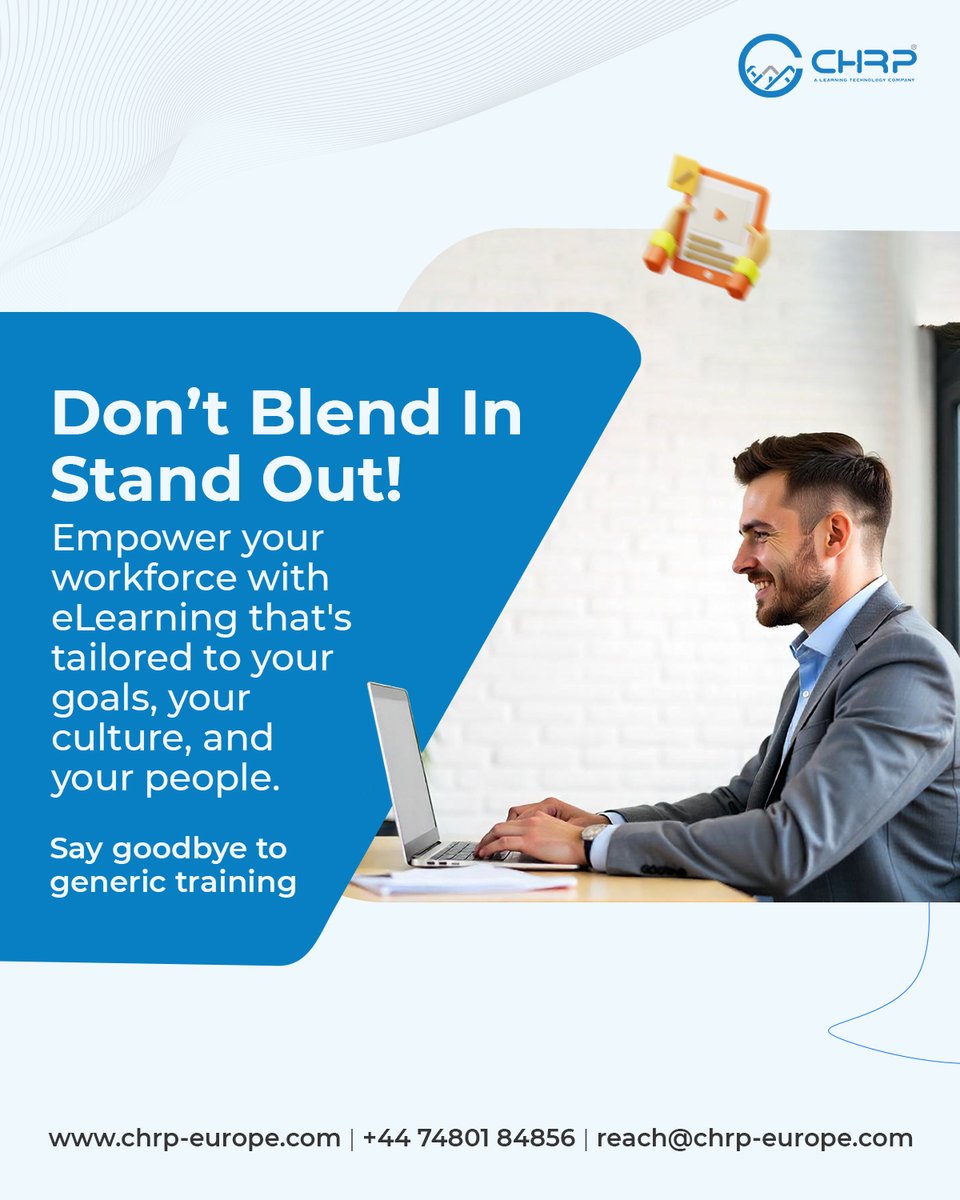 chrp_europe's tweet image. Don’t blend in-stand out!
CHRP-EUROPE crafts eLearning tailored to your people, culture &amp;amp; goals. Say goodbye to generic training.

📧 reach@chrp-europe.com |🌐 chrp-europe.com |📱 +44 74801 84856

#chrpeurope #customelearning #elearning #training #workforcedevelopment