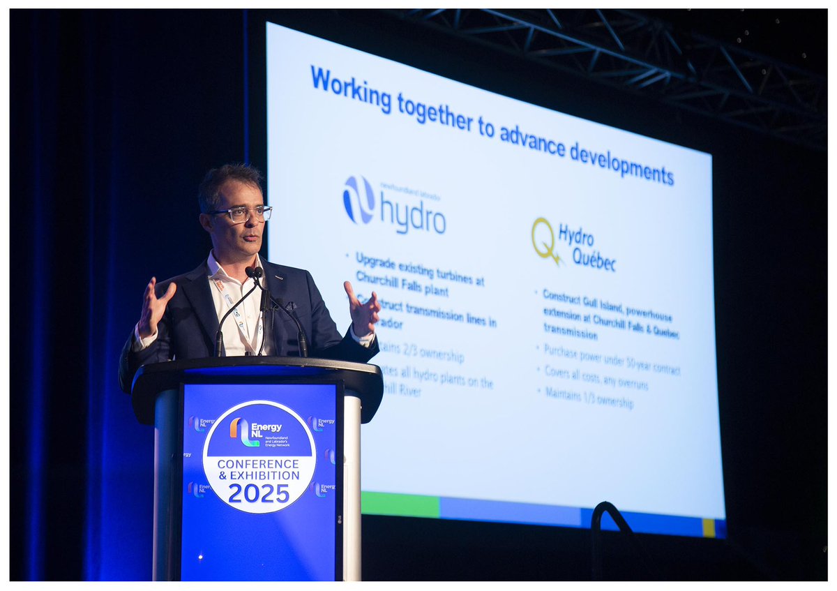 Walter Parsons, Vice-President, Transmission Interconnections &amp; Business Development, Newfoundland and Labrador Hydro, spoke at this morning’s session Hydroelectric Megaprojects: Preparing for New Developments on the Churchill River.

#EnergyNL2025 #WeAreEnergyNL