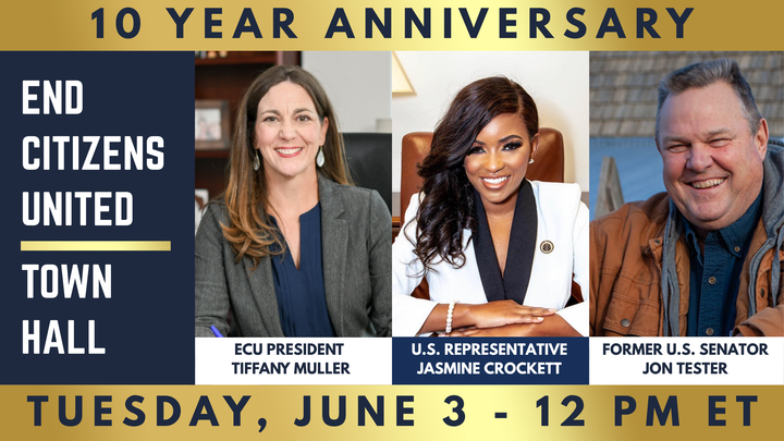 Ten years of movement.  
Ten years of change.  
Ten years of fighting corruption.   

We're just getting started. #ECU10 

🎉Celebrate with us at our virtual anniversary town hall featuring <a href="/RepJasmine/">Congresswoman Jasmine Crockett</a> and @JonTester TODAY at 12PM ET!  

Don’t miss this➡️ streamyard.com/zch7gbzyfs
