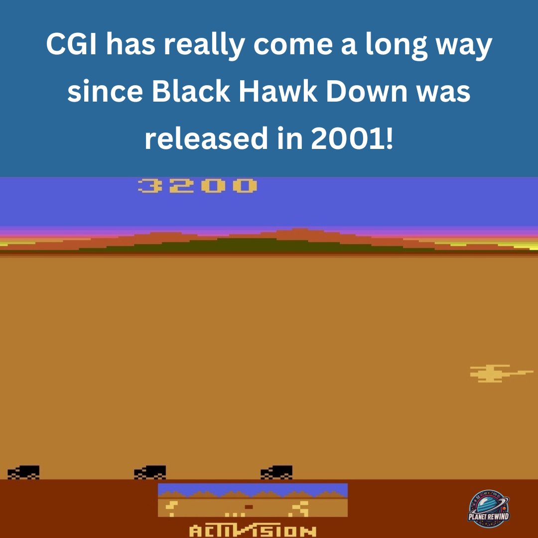 planet__rewind's tweet image. Okay, okay...it&apos;s actually an image from the game Chopper Command on the Atari 2600 which was released in June of 1982. I suppose I can&apos;t even reference the phrase, &quot;Get in the choppa!&quot; either, can I?

#ChopperCommand #Atari2600 #Activision  #RetroGaming #PlanetRewind