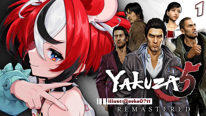 @hakosbaelz: 👷♂️WE ARE SO BACK!!!!!👷 Get your helmets everyone. WE GOING BACK IN THE FRAY!!! 【YAKUZA 5 REMASTERED #1】 🎲 | 10AM JST | 6PM PDT |#TeleBAE