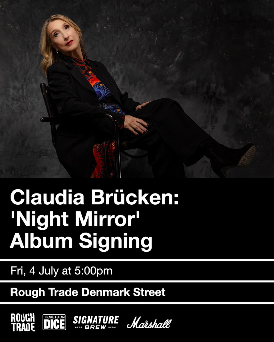 Claudia Brücken (@claudiabrucken1) on Twitter photo 1 month to go until 'Night Mirror' is released, in celebration of this, I will be appearing at <a href="/RoughTrade/">Rough Trade</a> Denmark Street London, for a in-person album signing of“Night Mirror”. ❤️
Tickets available here: link.dice.fm/xb2e3004b916
#claudiabrücken #nightmirror #roughtrade 1 month to go until 'Night Mirror' is released, in celebration of this, I will be appearing at <a href="/RoughTrade/">Rough Trade</a> Denmark Street London, for a in-person album signing of“Night Mirror”. ❤️
Tickets available here: link.dice.fm/xb2e3004b916
#claudiabrücken #nightmirror #roughtrade