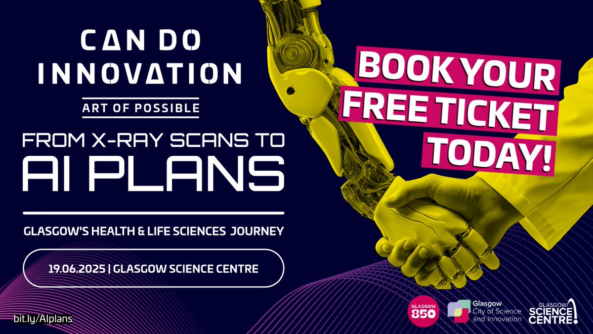 CANDOsummit's tweet image. 🏥 Glasgow’s legacy of medical innovation spans centuries—from Joseph Lister’s antiseptic breakthrough to today’s AI-driven precision medicine.
Be part of the next chapter at #ArtofPossible on 19th June! Sign up: bit.ly/AIplans
#Glasgow850 #InnovationJourney