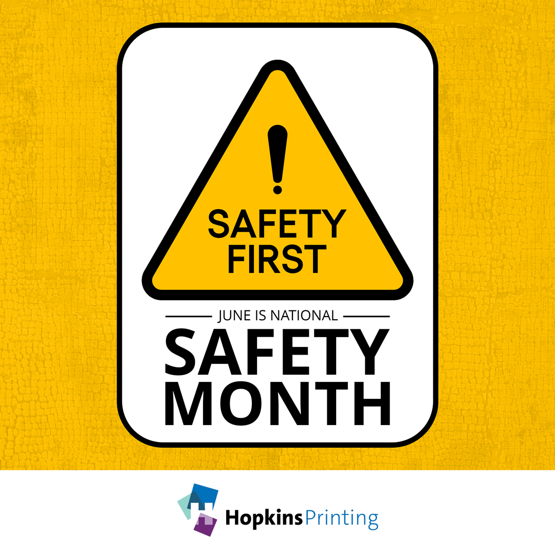 HopkinsPrinting's tweet image. Join us this June as we celebrate National Safety Month. How do you plan to celebrate National Safety Month?

#NationalSafetyMonth #employeesafety #workplacesafety