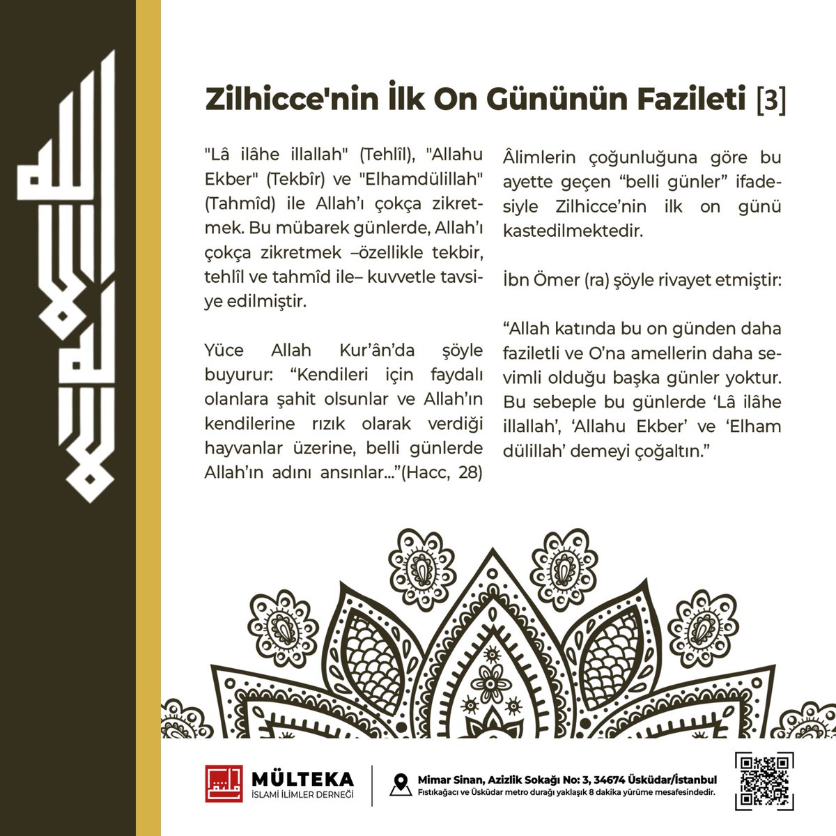 Mülteka İslami İlimler (@multeka_) on Twitter photo 