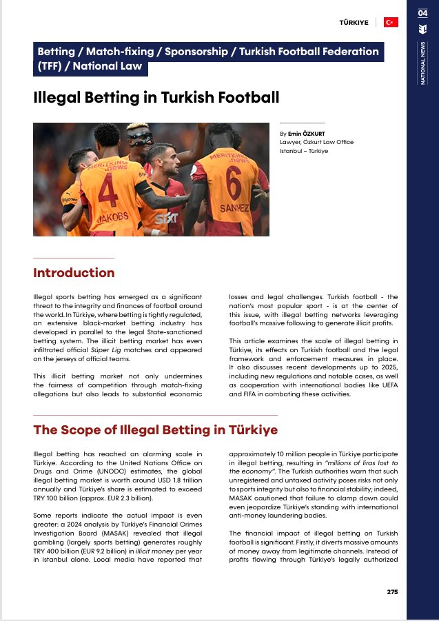 🚨 New articles in Football Legal #22! 🚨

⚖️ I am happy to contribute to the latest edition of <a href="/FootballLegal_/">Football Legal</a> , the leading global journal for football law practitioners.

Highly recommended read for all football professionals.

#FootballLegal #FootballLaw #CAS #FIFA #SportsLaw
