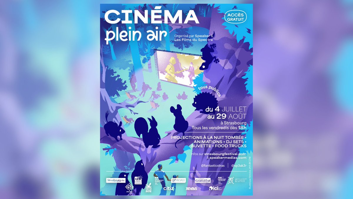 🌟 Savourez votre été avec les Ciné Plein Air : rejoignez-nous du 04.07 au 29.08 dans les quartiers de Strasbourg pour une nouvelle programmation cinématographique les pieds dans l’herbe. 🌞
Programme 👉 strasbourgfestival.com
@Sp3ak3r
 #Strasbourg #LesFilmsDuSpectre #Speaker