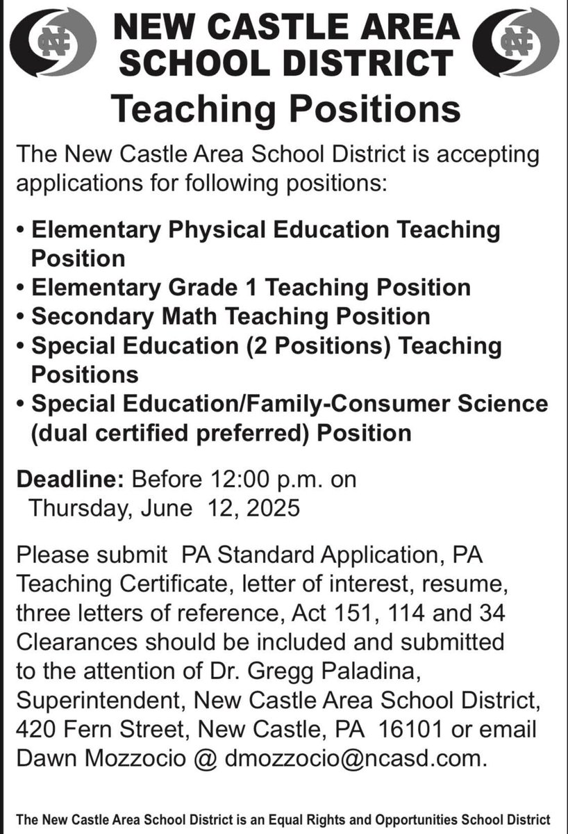 New Castle Area School District (@newcastleareasd) on Twitter photo 