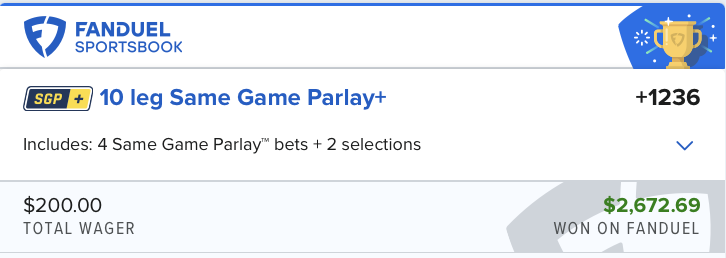 That's one way to start the week with a hit parlay sweep 🧹

✅ +1236 (10 legs)
✅ +334 (5 legs)
✅ +288 (5 legs)

Free trial claimers came up big. Let's keep it rolling! 🔥