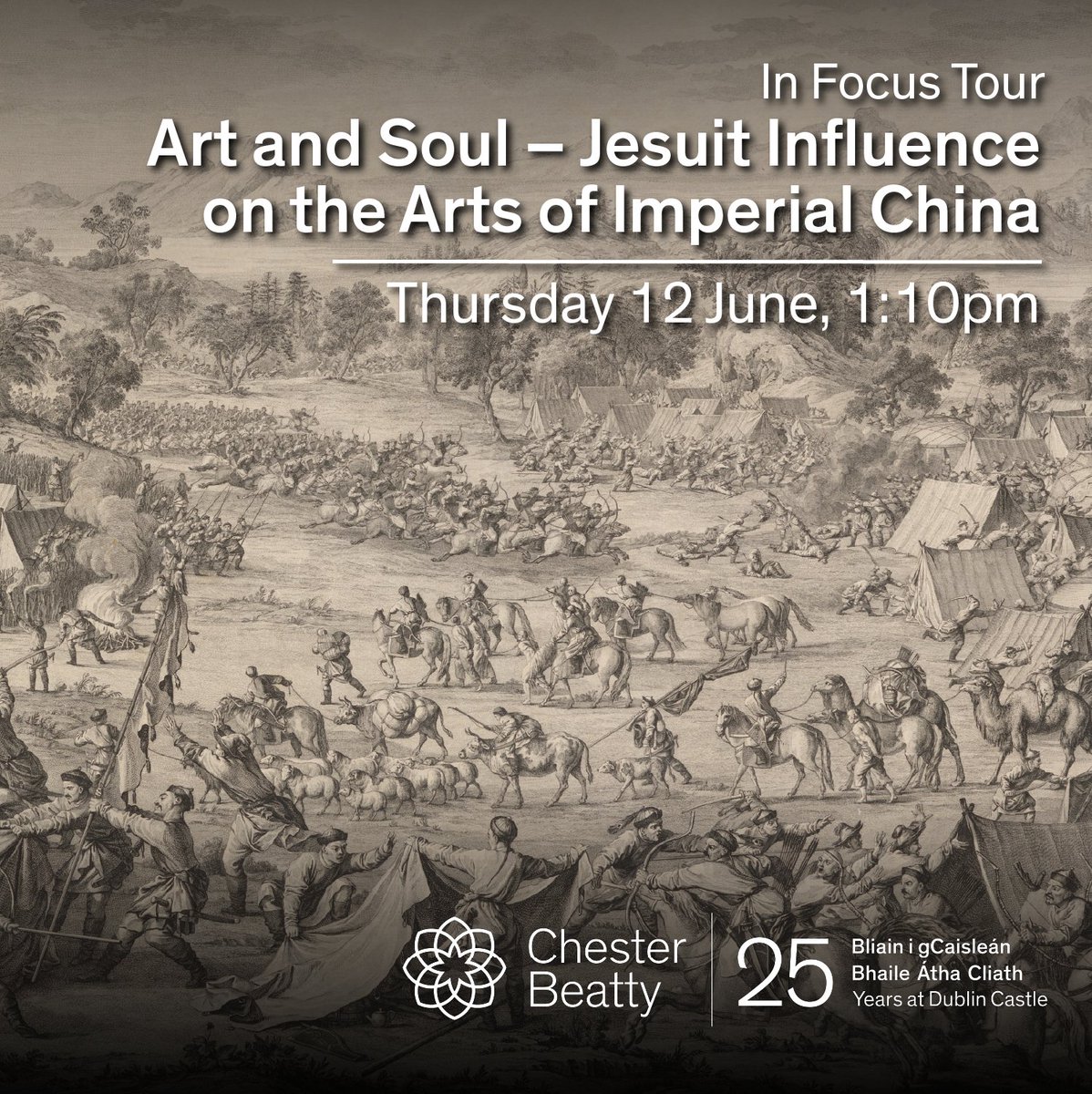 Join Joan Barnewell for a tour of selected objects from the Chester Beatty’s Chinese collection. Learn about the Jesuit missions to East Asia and their significant influence on some of the arts of Imperial China. 🎟️FREE, no booking required. Limited to 15 participants.