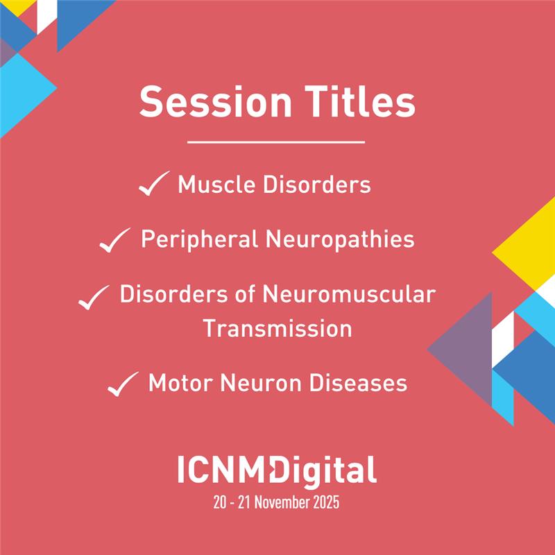 The #ICNMDigital2025 Session Titles are live!
 
What's in focus?
 ✔️ Myopathies &amp; early diagnosis
 ✔️ CIDP, amyloid, biomarkers
 ✔️ MG crisis + FcRn therapies
 ✔️ ALS genetics &amp; new drugs
 
 Stay ahead of the curve.
 
 🗓️ Nov 20–21 
 🔗 icnmd.org/icnmdigital-20…
 
#Neurology