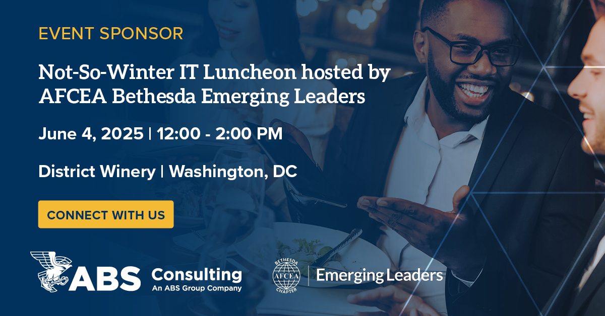 ABS Group (@_absgroup) on Twitter photo Join ABS Consulting tomorrow, June 4, 2025, at the 13th Annual Not-So-Winter IT Luncheon hosted by <a href="/AFCEABethesda/">AFCEA Bethesda</a> Emerging Leaders! As proud sponsors of the event, we invite you to meet our experts to discuss the best path to integrating #AI responsibly in #government, including Join ABS Consulting tomorrow, June 4, 2025, at the 13th Annual Not-So-Winter IT Luncheon hosted by <a href="/AFCEABethesda/">AFCEA Bethesda</a> Emerging Leaders! As proud sponsors of the event, we invite you to meet our experts to discuss the best path to integrating #AI responsibly in #government, including