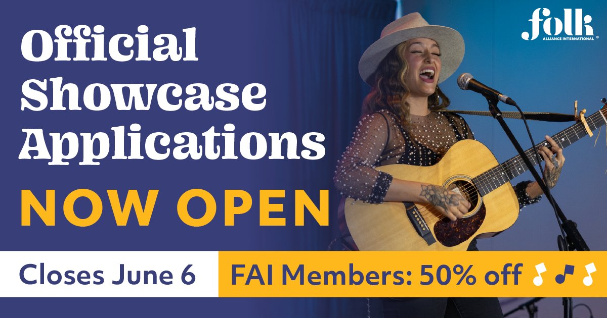 Culture_Ireland (@culture_ireland) on Twitter photo REMINDER! Official Showcase Applications are closing soon for the 2026 Folk Alliance International <a href="/folkalliance/">Folk Alliance</a> Conference in New Orleans, Louisiana (January 21 - 25, 2026). Official Showcases are an excellent way for tour-ready artists to perform their music in front of REMINDER! Official Showcase Applications are closing soon for the 2026 Folk Alliance International <a href="/folkalliance/">Folk Alliance</a> Conference in New Orleans, Louisiana (January 21 - 25, 2026). Official Showcases are an excellent way for tour-ready artists to perform their music in front of