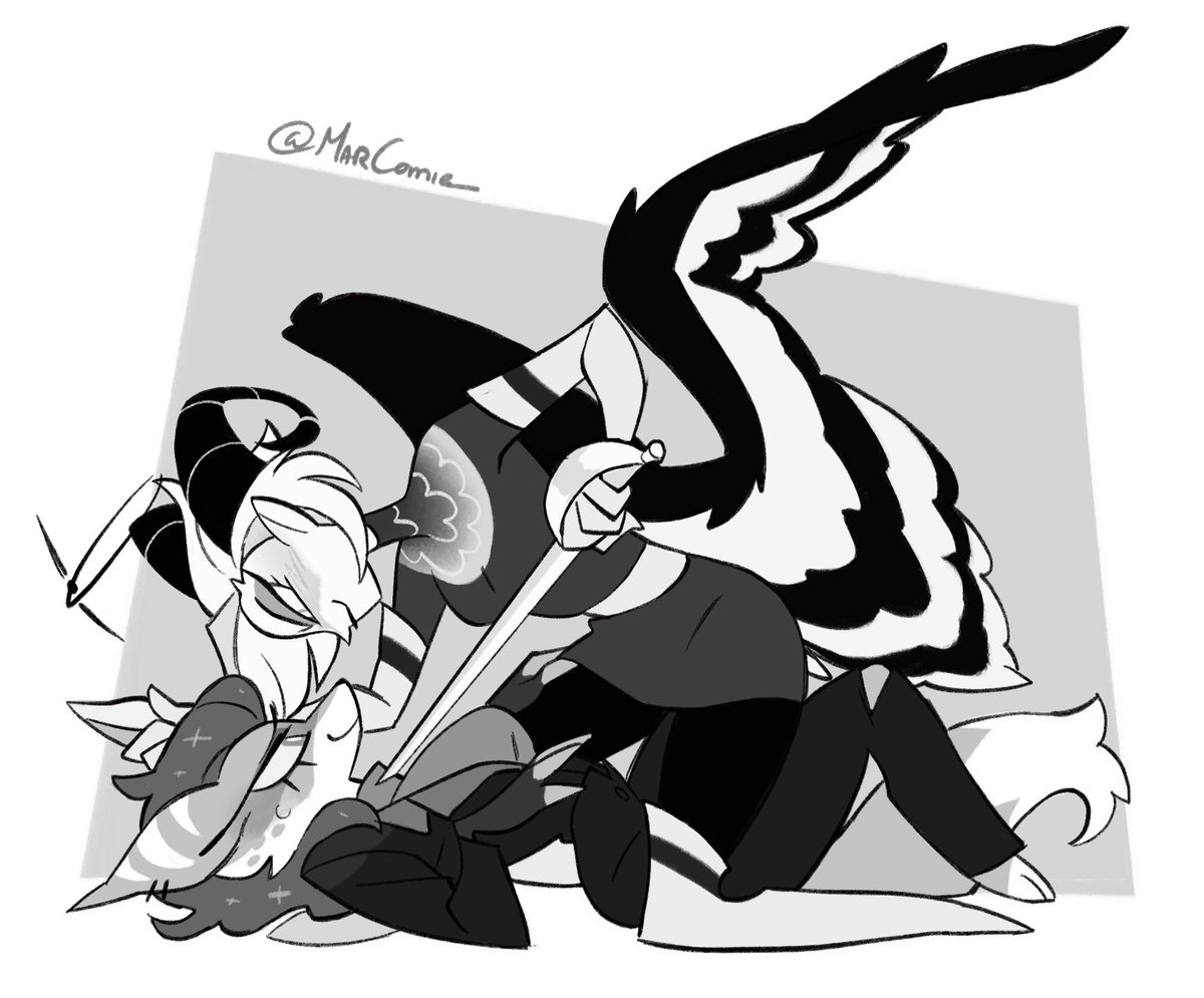 May I offer you some toxic yuri in these trying times 🤲❤️

Art by <a href="/MarComie_/">MarComie🍉</a> 🧡✨️

#HelluvaBoss #HazbinHotel #HelluvaBossNectar #HazbinHotelLute