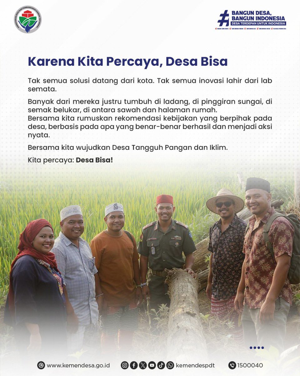 #SobatDesa Ketahanan pangan dan iklim bukan sekadar wacana, ia dimulai, tumbuh, dan dijalankan oleh tangan-tangan warga desa.