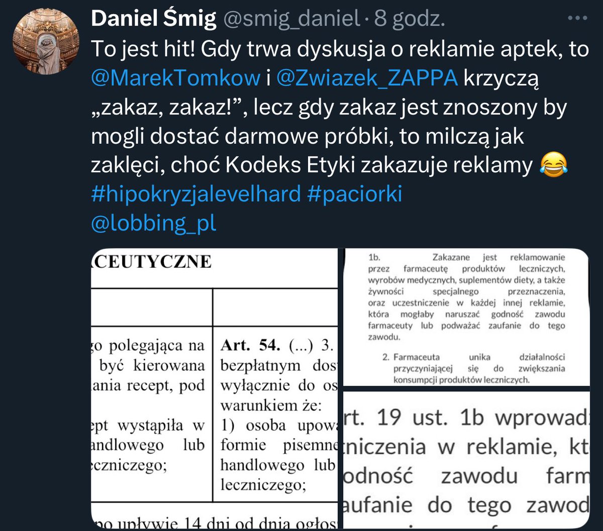 Mikołaj Front (@littlenicky1988) on Twitter photo Nie wiem jak traktować wypowiedź Pana <a href="/smig_daniel/">Daniel Śmig</a> bo świadczy ona o braku wiedzy a nie chciałbym o to posądzać. Jednak czego się spodziewać po osobie która cały czas powiela narrację sieciową. Panie Danielu, proszę jeszcze raz przeczytać przepis i pomyśleć. Nie wiem jak traktować wypowiedź Pana <a href="/smig_daniel/">Daniel Śmig</a> bo świadczy ona o braku wiedzy a nie chciałbym o to posądzać. Jednak czego się spodziewać po osobie która cały czas powiela narrację sieciową. Panie Danielu, proszę jeszcze raz przeczytać przepis i pomyśleć.