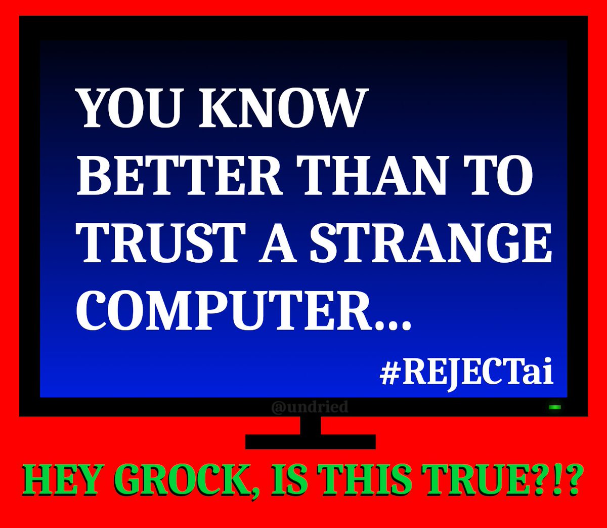 undried's tweet image. #REJECTai

absolute
idolatry

actual 
idiocy

and 
indians