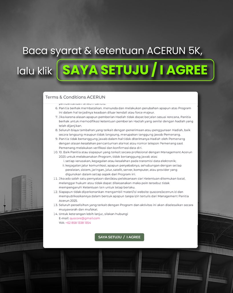 acerID's tweet image. dan sudah semakin menipis! 

See you hari Minggu pagi, 3 Agustus 2025 di GBK, runners!

Buat kamu yang udah dapetin Exclusive Bundling Pack, tulis "See you at the starting line!" di kolom komentar! ⬇️

#AcerID #ACERUN