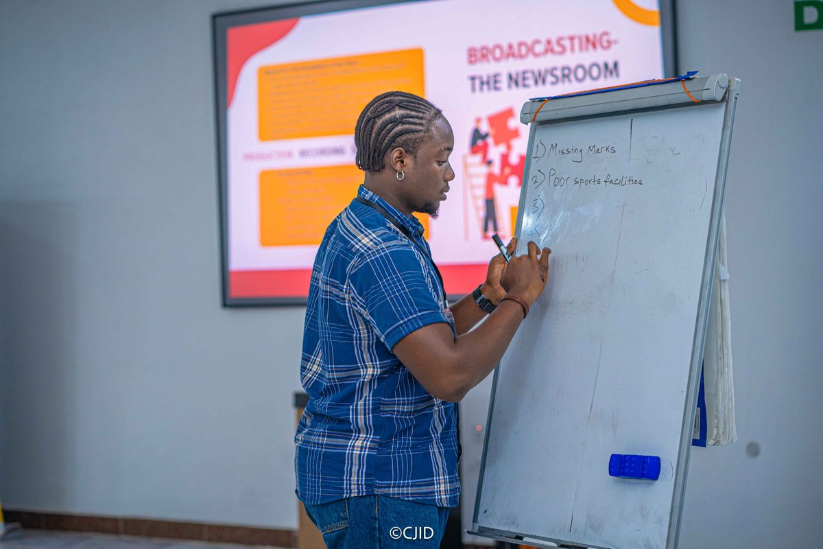 CampusReporter (@campreporterafr) on Twitter photo Today, <a href="/wemimospot/">Wemimo Adewuni</a> covered broadcast journalism, teaching techniques for generating story ideas, broadcast prep, and live interviews.
In this session, students practiced these techniques by developing story ideas and drafting interview questions.
#NextGen #CampusReporter Today, <a href="/wemimospot/">Wemimo Adewuni</a> covered broadcast journalism, teaching techniques for generating story ideas, broadcast prep, and live interviews.
In this session, students practiced these techniques by developing story ideas and drafting interview questions.
#NextGen #CampusReporter