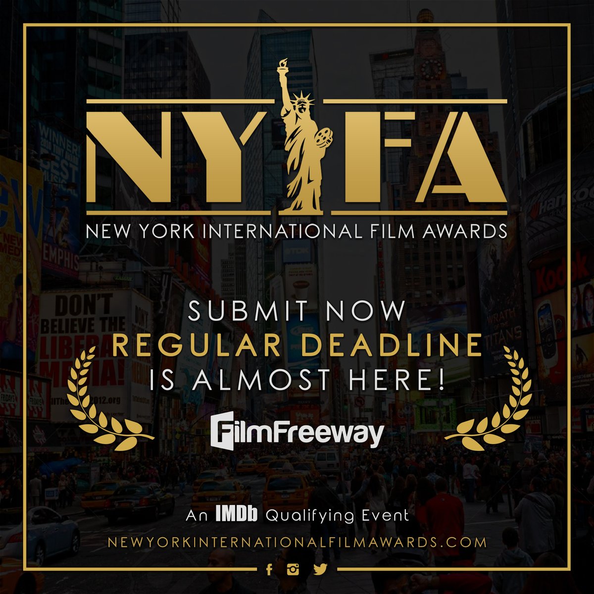 🗽 June Regular deadline is almost here! Head on over to #FilmFreeway to submit your project today: filmfreeway.com/NewYorkInterna…