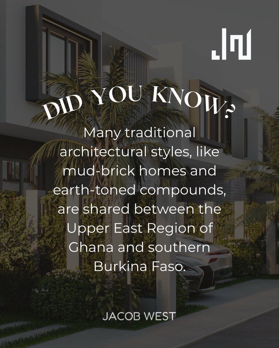 JacobWestGH's tweet photo. Did you know? Ghana’s Upper East Region and southern Burkina Faso share traditional mud-brick architecture!
~
#architecture 
#culturalheritage 
#thenewafricaalreadyexists 
#jacobwestgh https://t.co/OYArcFAeho