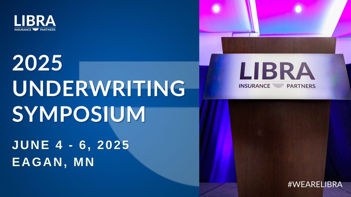 Excitement is building for LIBRA’s 2025 Underwriting Symposium this week in Minnesota! Underwriters and agency leaders will come together for meaningful sessions, networking, and collaboration. We can’t wait to kick things off!
#WeAreLIBRA #LIBRAUW #LIBRAUnderwriting