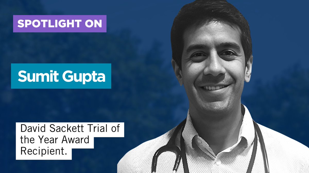 Spotlight on Dr. Sumit Gupta for being presented with the 2024 David Sackett Trial of the Year Award. The trial was recognized for its findings on a drug that has had a positive impact on children with a type of leukemia.

Read more here: tinyurl.com/5n7rrw5n