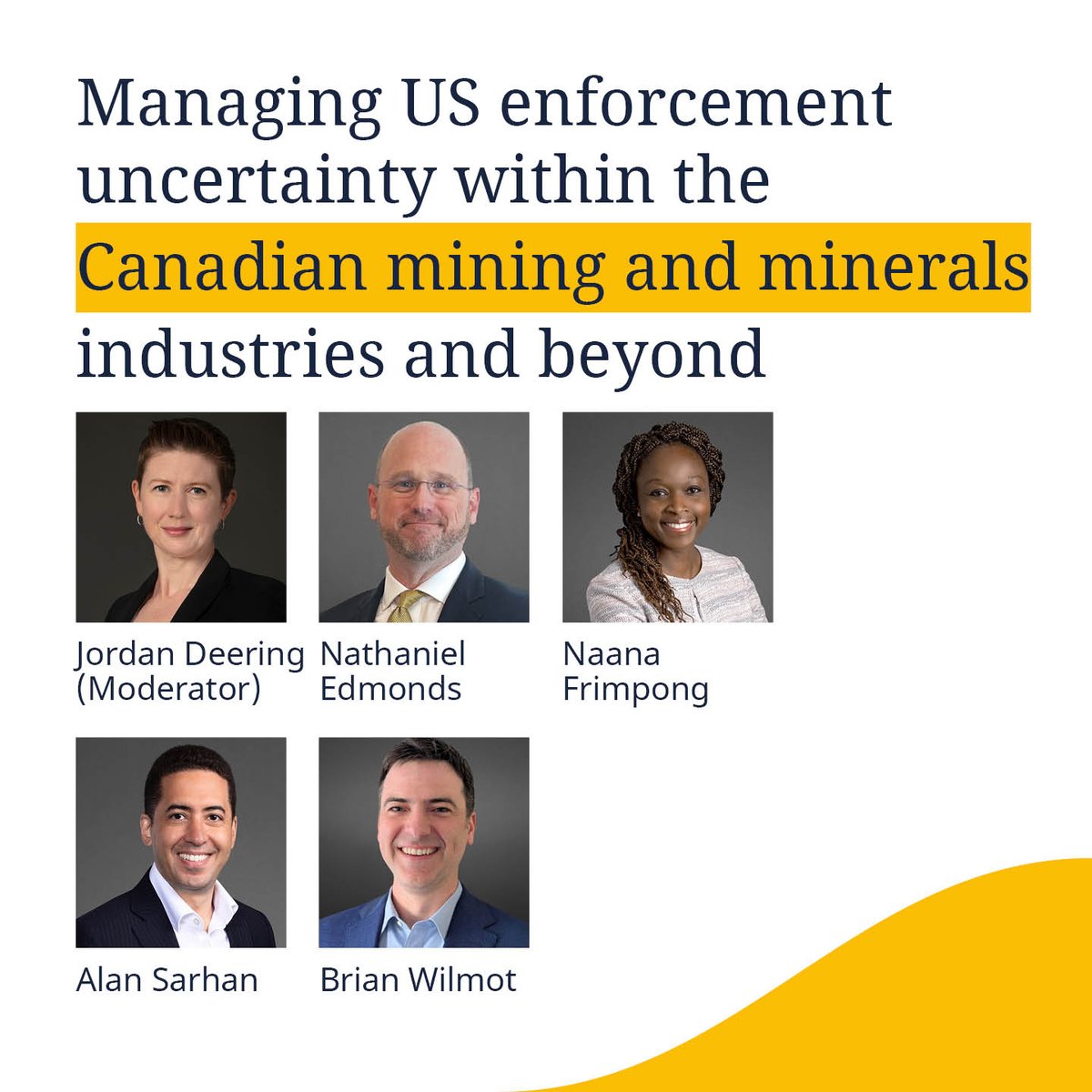 Please join us for a webinar exploring Trump Administration Executive Orders, policy shifts, and priorities that will impact enforcement risk within the mining and minerals industries.

Register here: spr.ly/6019468df

#TrumpAdministration #MiningandMinerals