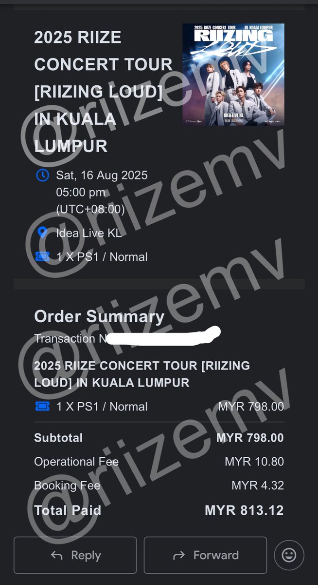 WTS 1x PS1 R ROW 9 #RIIZEinMY #RiizeinKL

RM798 original price!! (no TS fee!)

RTS: secured my targeted seat!
 
pm me if you’re interested (SERIOUS BUYER ONLY!!)

please help rt thank you🙏🏻🥹 im not a scammer tauu!