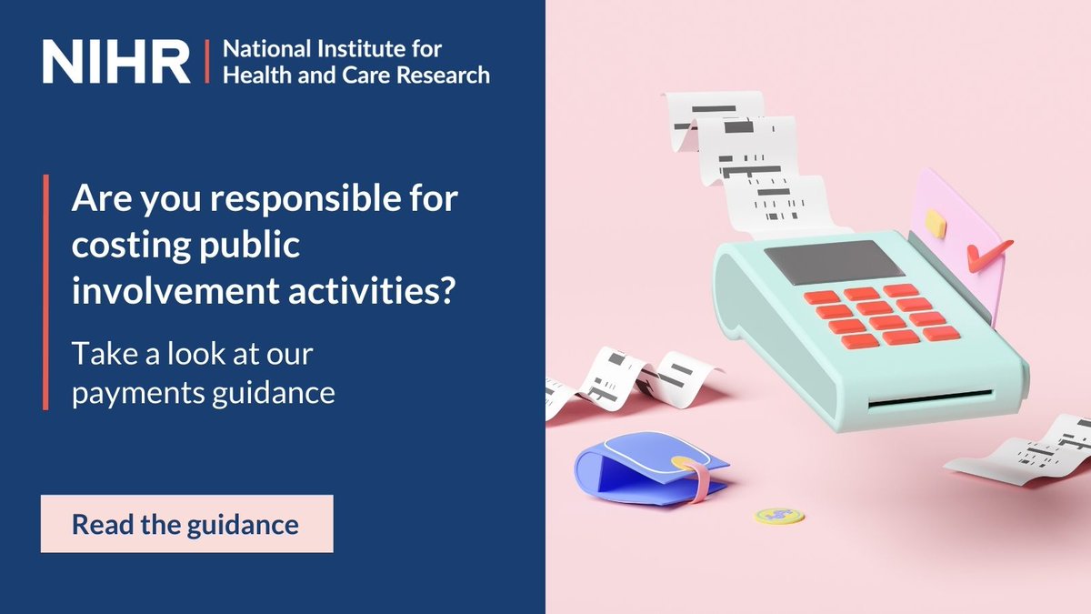 It is important to account for the costs of involvement in a research study at the earliest stage possible.

Find out more about how to do this in our payment guidance for researchers and professionals: nihr.ac.uk/documents/paym…

#TuesdayTips