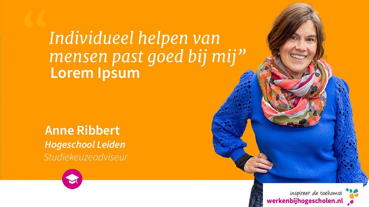 Werkenbijhogescholen (@hbobanen) on Twitter photo Verhaal uit de hbo-praktijk; ‘Geen gesprek is hetzelfde!’
In haar ‘eerste leven’ was Anne Ribbert taalwetenschapper. Tot dé kans voorbijkwam: meedraaien in een pilot rondom studiekeuzeadvies. Dat resulteerde in haar droombaan <a href="/HSLeidenNL/">Hogeschool Leiden</a>. Lees meer; buff.ly/Tok4wbd Verhaal uit de hbo-praktijk; ‘Geen gesprek is hetzelfde!’
In haar ‘eerste leven’ was Anne Ribbert taalwetenschapper. Tot dé kans voorbijkwam: meedraaien in een pilot rondom studiekeuzeadvies. Dat resulteerde in haar droombaan <a href="/HSLeidenNL/">Hogeschool Leiden</a>. Lees meer; buff.ly/Tok4wbd