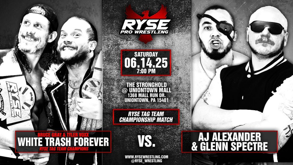 Ryse Tag Team Championship Match has been set!

This one will be very interesting!

June 14th full lineup and tickets: rysewrestling.com #Prowrestling #TNA #NWA #WWEFans #Pittsburgh #WrestlingEvent #SupportIndieWrestling #LiveProWrestling