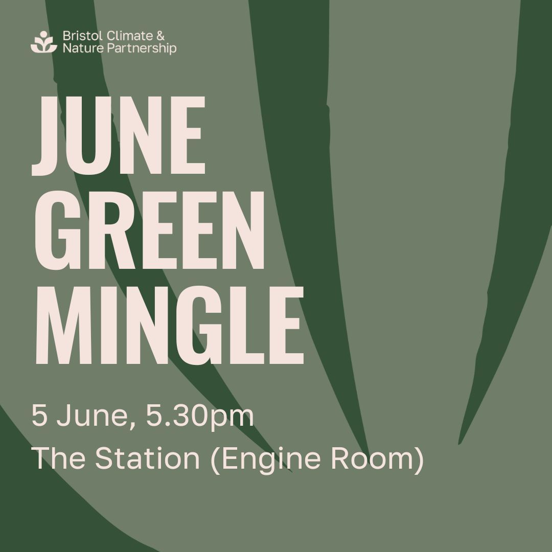 Hear about some exciting Bristol updates at our next Green Mingle, Thursday 5 June 🌱 A space to connect and share ideas with people working across the local environment sector.
 
📍 The Station (The Engine Room), 5.30 – 7pm

Reserve your ticket buff.ly/Dbr5gUr