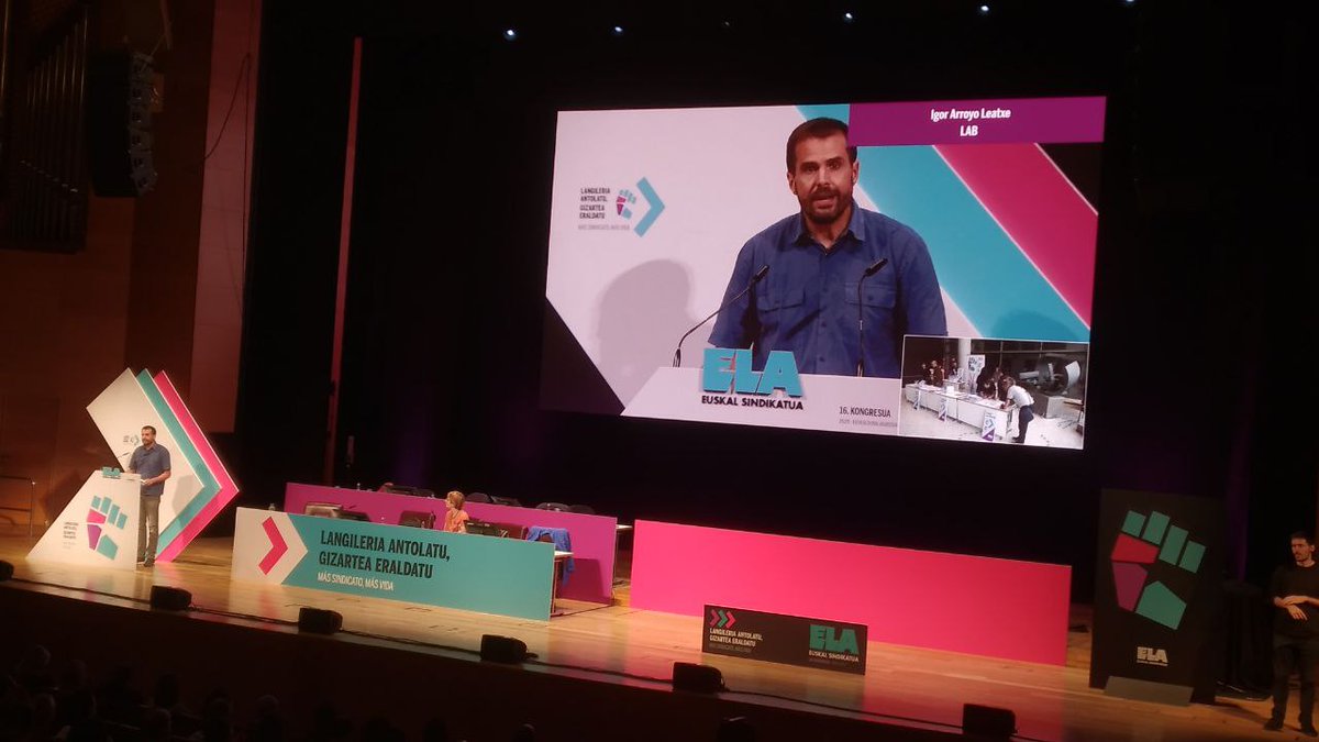 LAB SINDIKATUA (@labsindikatua) on Twitter photo 💬 “Ez elkarren bidelagun, baina ez gara elkarren etsai; beharra eta aukera dagoenean, batu ditzagun indarrak”
➡️ <a href="/ILeatxe/">Igor Arroyo Leatxe</a>-k hitza hartu du ELAren 16. kongresuan
🔗 labur.eus/tzj0ostf 💬 “Ez elkarren bidelagun, baina ez gara elkarren etsai; beharra eta aukera dagoenean, batu ditzagun indarrak”
➡️ <a href="/ILeatxe/">Igor Arroyo Leatxe</a>-k hitza hartu du ELAren 16. kongresuan
🔗 labur.eus/tzj0ostf