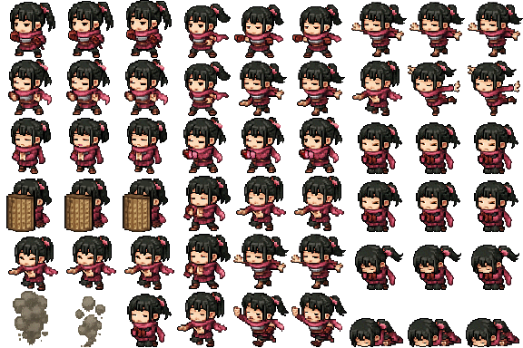 RPGツクールMZで使うSVアクターのAI生成チャレンジ。 生成AIが描いた