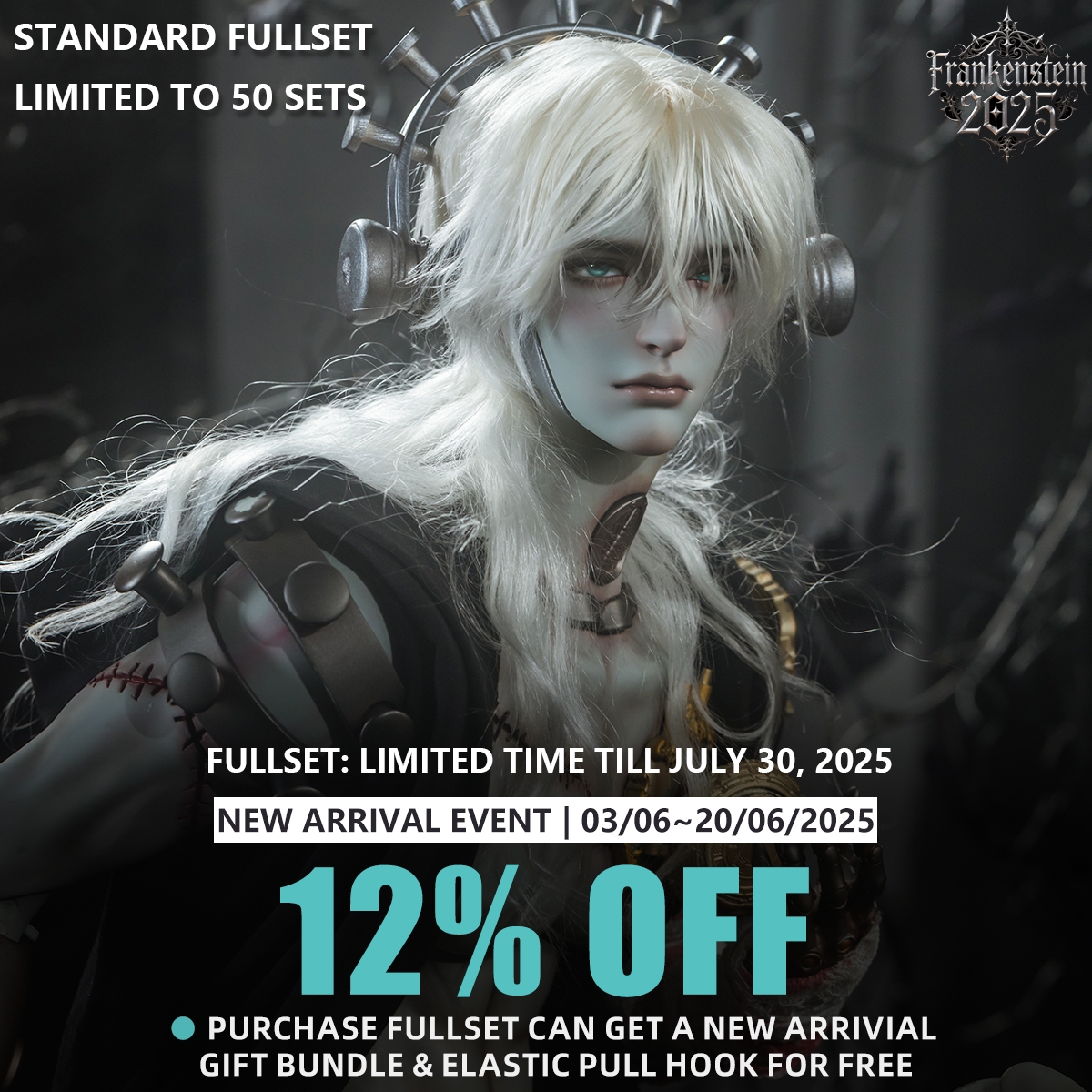 「Frankenstein 2025」    

🔹RINGDOLL × MORI 9'S(Half-Face Ver.): Limited To 30 Sets
🔹Standard Fullset(Full-Face Ver.): Limited To 50 Sets

🟡New Arrival Event🟡
03/06~20/06/2025
    🔺12% OFF🔻

➡️ringdoll.com/products/frank…

#ringdoll #ドール #球体関節人形 #bjd #doll