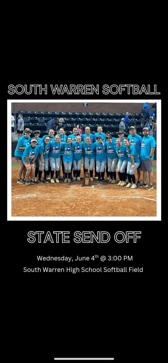 MrsCooperWCPS's tweet photo. Help us send off our Spartan Softball Team to state! ⚔️🖤🤍⚔️ https://t.co/aK9wHjtJls