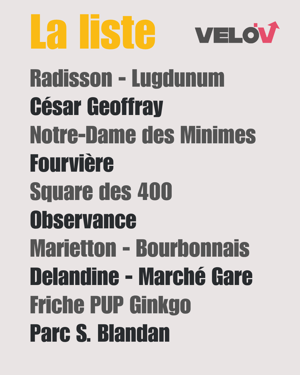 vlungenstrass's tweet photo. 10 nouvelles stations #velov seront implantées à Lyon dans les prochains mois. En lien avec les arrondissements, nous mettons le focus sur nos diverses collines (5é, 9e), ainsi que les nouveaux quartiers ! https://t.co/pSI44eSDrd