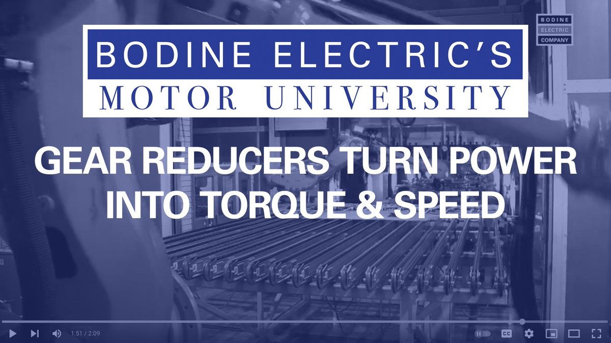 In Episode 3- Bodine Electric’s Motor University discusses how – Gear Reducers Turn Power into Torque &amp; Speed. 
youtu.be/SMwwYkyjZuQ?fe…
#bodineelectriccompany #gearmotors #motors #controls #bodineelectricmotoruniversity #episode3 #machinedesign